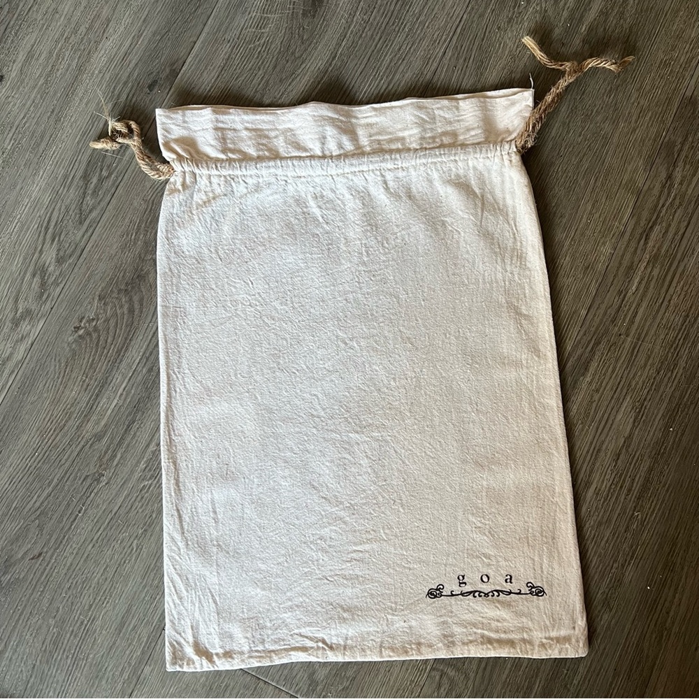 GOA Cream Drawstring Dust Bag 16.75x12 inches